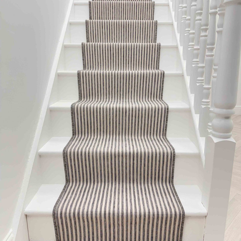 Stair Runner Striped Flatweave Area Rug, Runner 70 x 480 cm