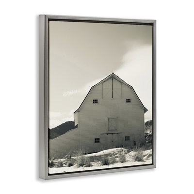 "Monochromatique Winter Barn" par Ashley Singleton