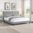 Upholstered Platform Bed with Button Tufted Linen Fabric Headboard, No Box Spring Needed, Wood-1981697516-1981697427