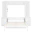 Grand lit escamotable mural avec bureau, tablettes et armoires de rangement, lit bureau à domicile peu encombrant avec lumières DEL, blanc-2111679223