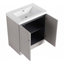 Meuble-lavabo autoportant avec lavabo en résine blanche-320613280-320613294
