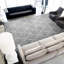 Tapis gris et ivoire noué à la main de haute qualité-63470026