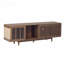 Meuble télé 2 en 1 de style Mid-Century avec chat en bois et porte coulissante en PET FRIENDLY