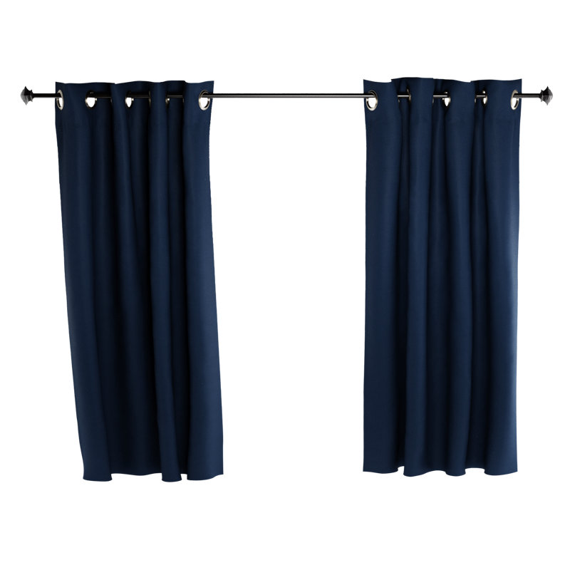 Abigail Curtain Single Panel, Dark Blue, 107 W x 160 D cm