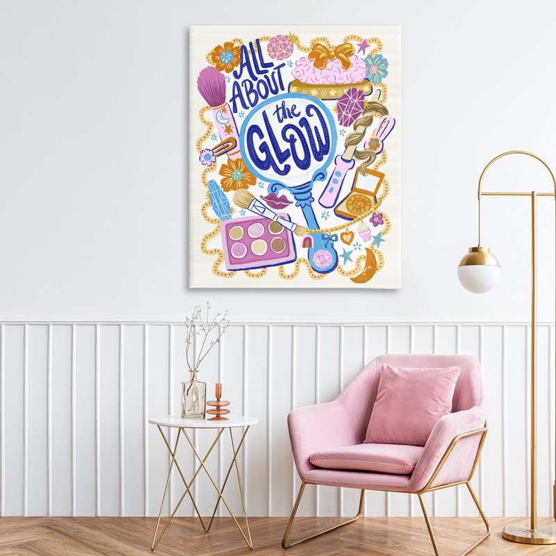 Toile de maquillage «All About The Glow», conception par Connie Summers, H 30 po x l 24 po