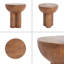 Table d'appoint ronde à trois pieds en grain de bois MGO