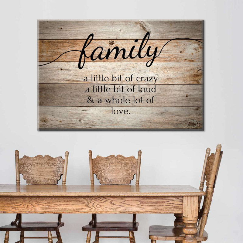 Citation de famille sur toile, H 16 po x l 24 po