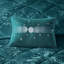 Édredon simple / simple TG avec housse en velours - diamant bleu sarcelle avec coussin décoratif lavable à la machine, fer à repasser à vapeur-129948361-129948363