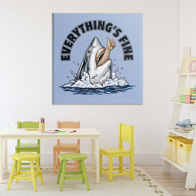 Everything's Fine Shark Bite Canvas, design by Jedco Brands Inc.