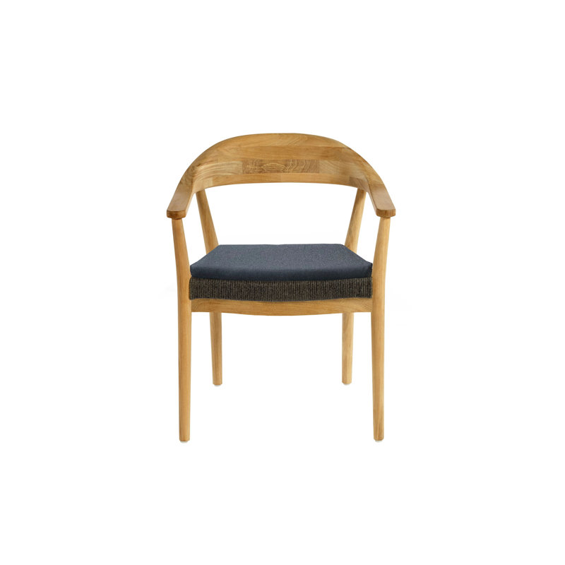 Outdoor Teak Dining Armchair, Includes Cushion