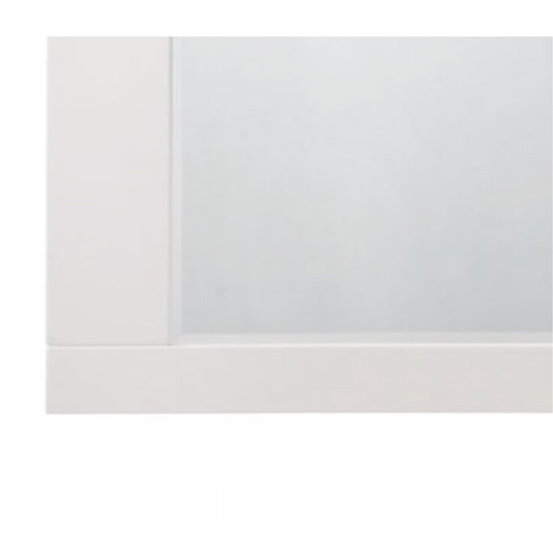Miroir élégant et fonctionnel à finition brillante blanche pour la décoration intérieure