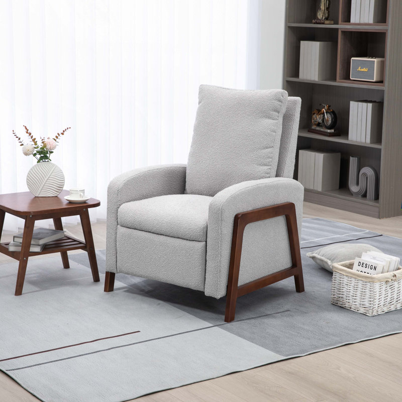 Fauteuil inclinable en tissu Oana, Vert olive
