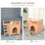 Maison pour chat en bois à 2 niveaux