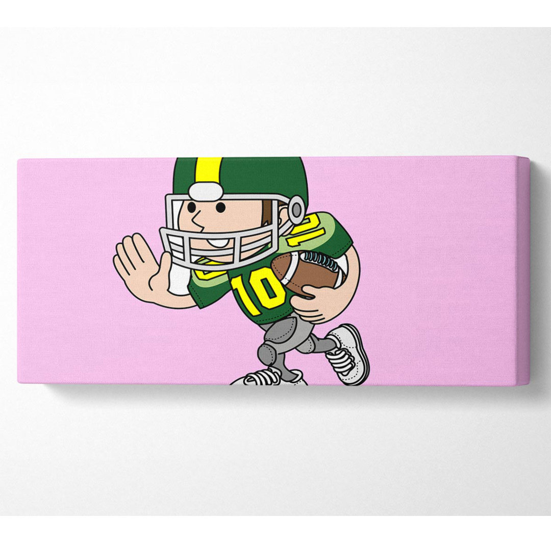 American Football Sport Player Pink - Leinwanddrucke auf Leinwand