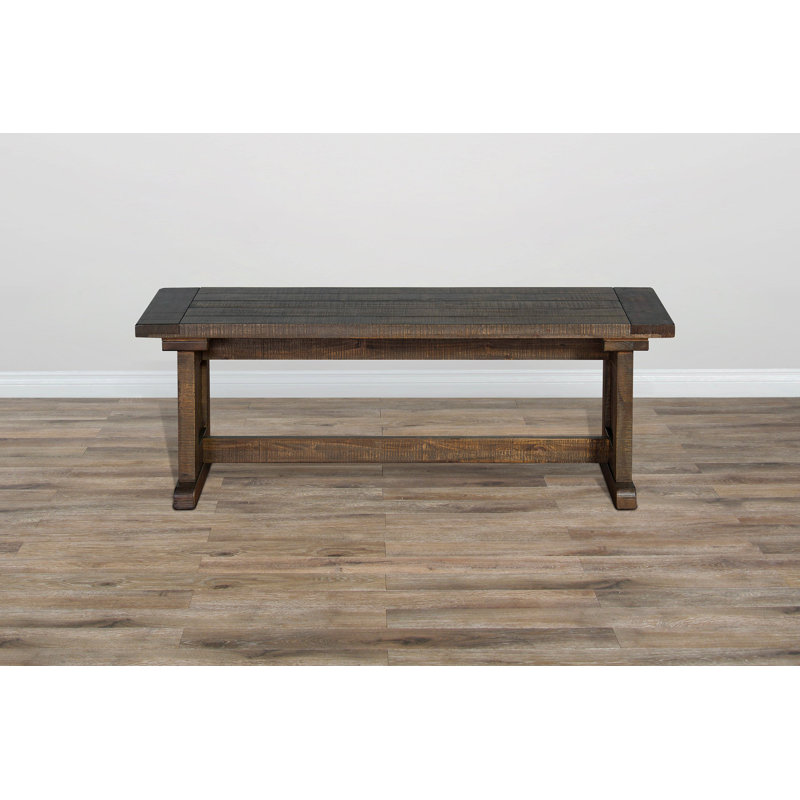 Edenbridge Wood Dining Side Bench, Tobacco Leaf