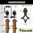 Black Rustic Diamond Design Double Track Bypass Barn Door Hardware Kit For Two Use( Door Not Included)-1253524381
