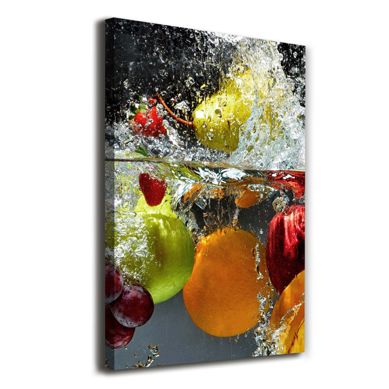 Fruit Under Water - Wrapped Canvas Print