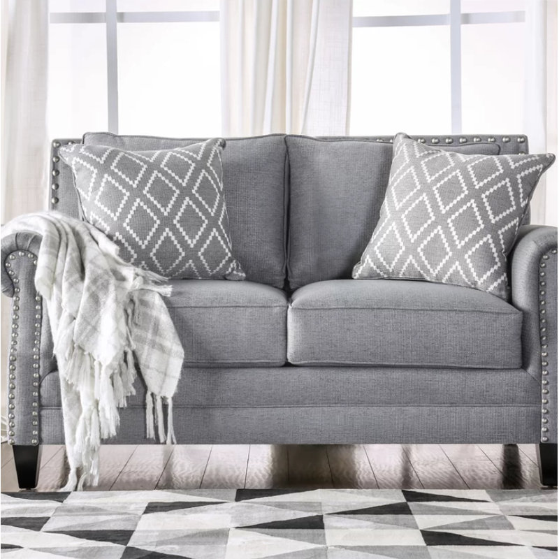 Pearce Upholstered 66.5'' Loveseat, Gray