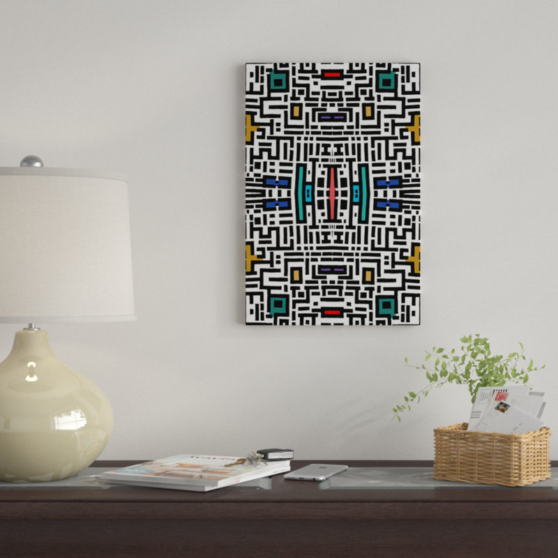 «City Center In Summer», reproduction d'impression sur toile tendue, H 26 po x l 18 po x P 1,5 po, Toile avec cadre noir