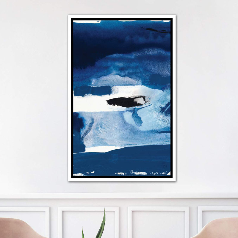 « blue amore ii » par sisa jasper-reproduction d’art, Toile blanche encadrée, H 26 po x l 18 po x 1,5 po