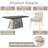 Hillit 6 - Person Wood Dining Set with Velvet Dining Chairs for Kitchen-344319854