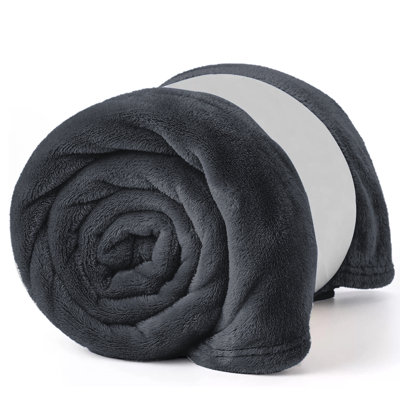 Reversible Plain Weave Fleece Throw Blanket