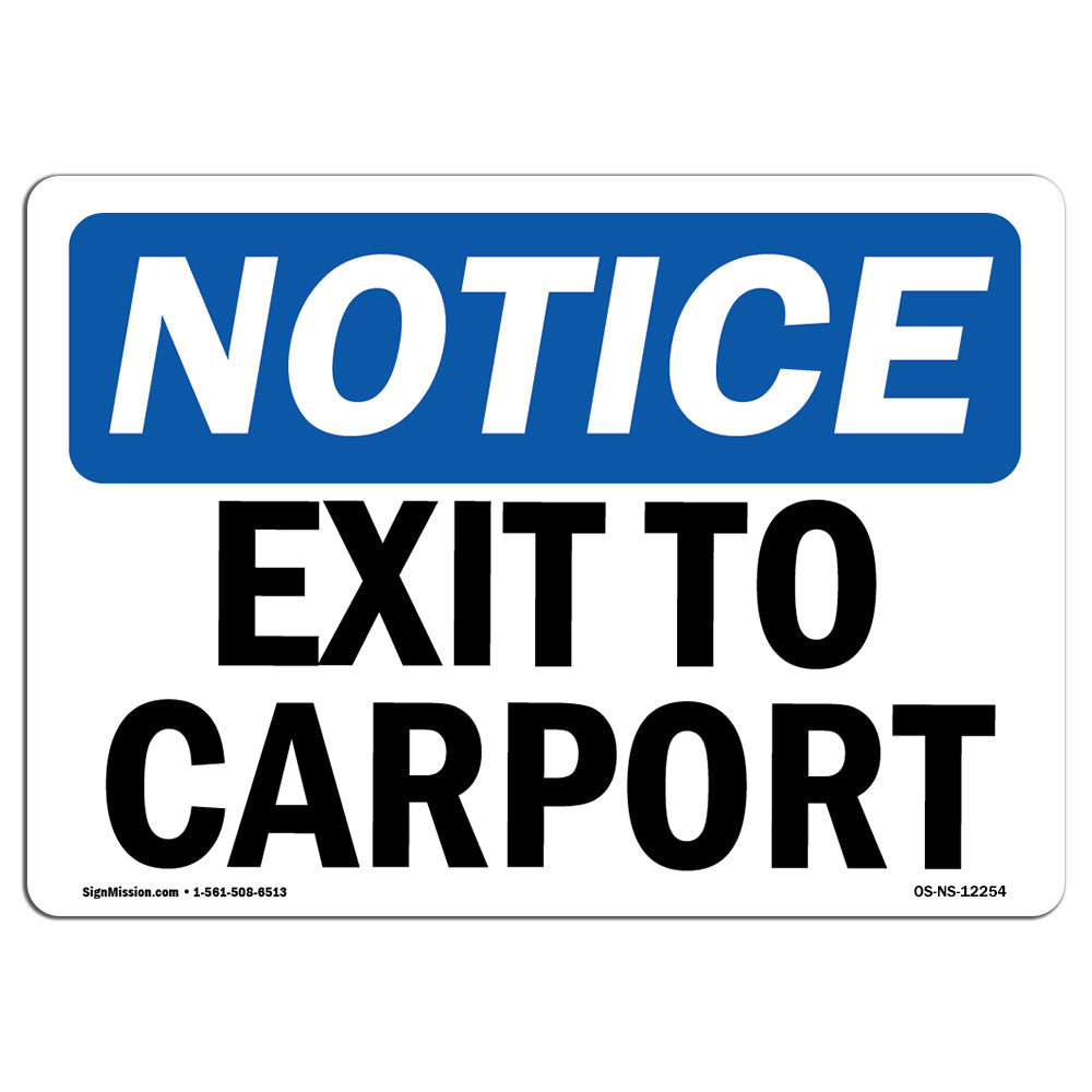 SignMission Exit to Carport Sign | Wayfair