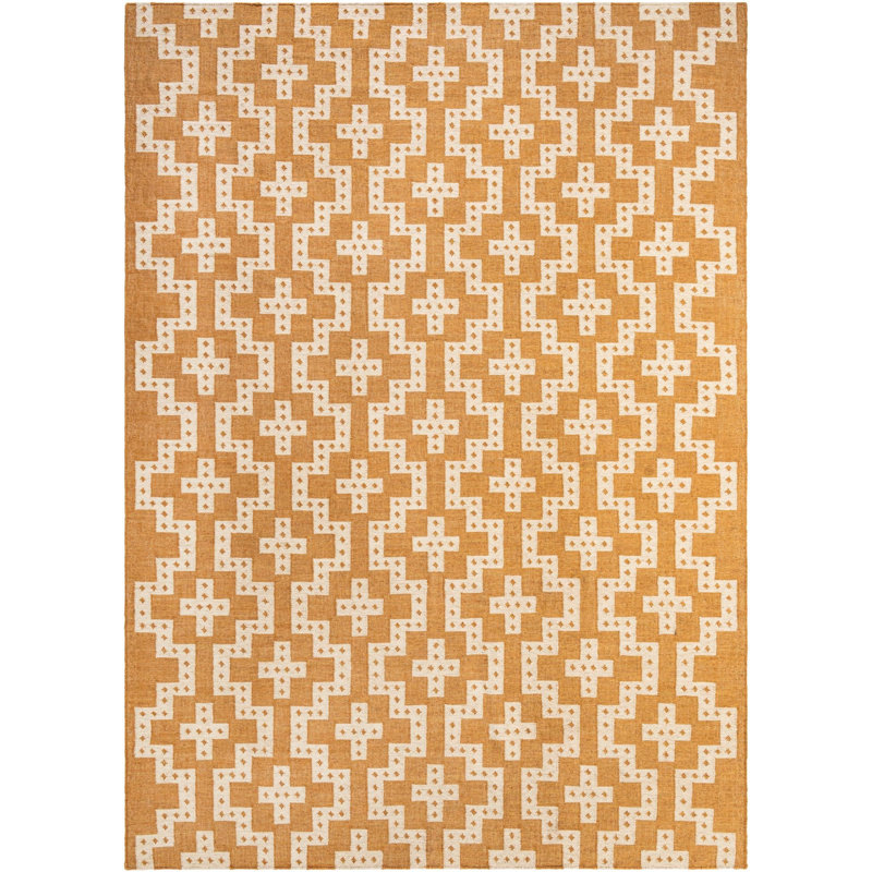  Tapis en laine Rani Kilim, Rectangle 10 pi x 14 pi 1 po, Ivoire ivoire