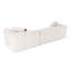 Freya - Canapé modulaire en tissu beige moderne avec console
