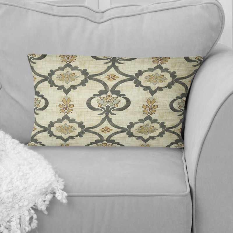 Coussin ivoire ivoire quadrilobe crème - transitionnel