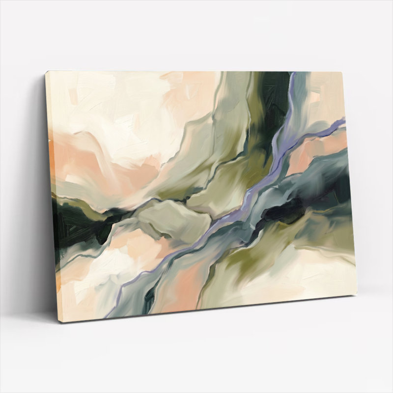 Ensemble de 1 tableau abstrait sur toile représentant un paysage, 24"H x 36"W, Wrapped Canvas