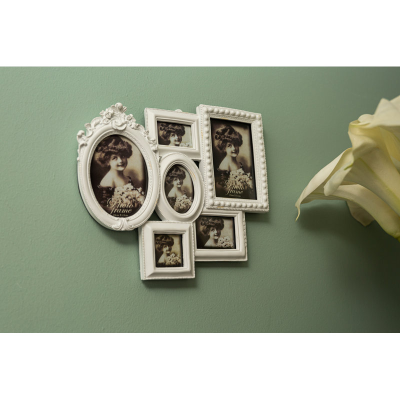 Embossed Picture Frame, White
