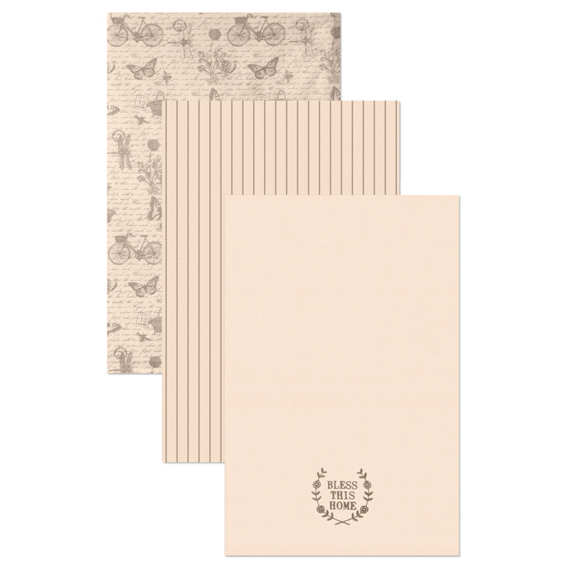 Nature's Script Cotton Embroidered Tea Towel Kitchen Towel