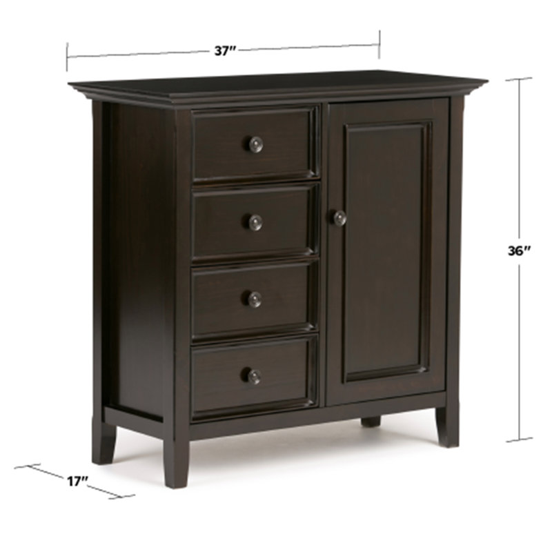 Amherst Hickory Brown Solid Wood Storage Cabinet with Adjustable Shelves