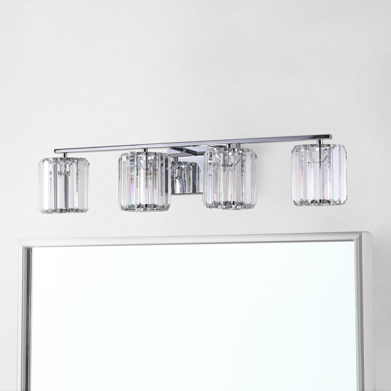 Éclairage pour meuble-lavabo à DEL classique en métal / verre Caydie Prism, 4