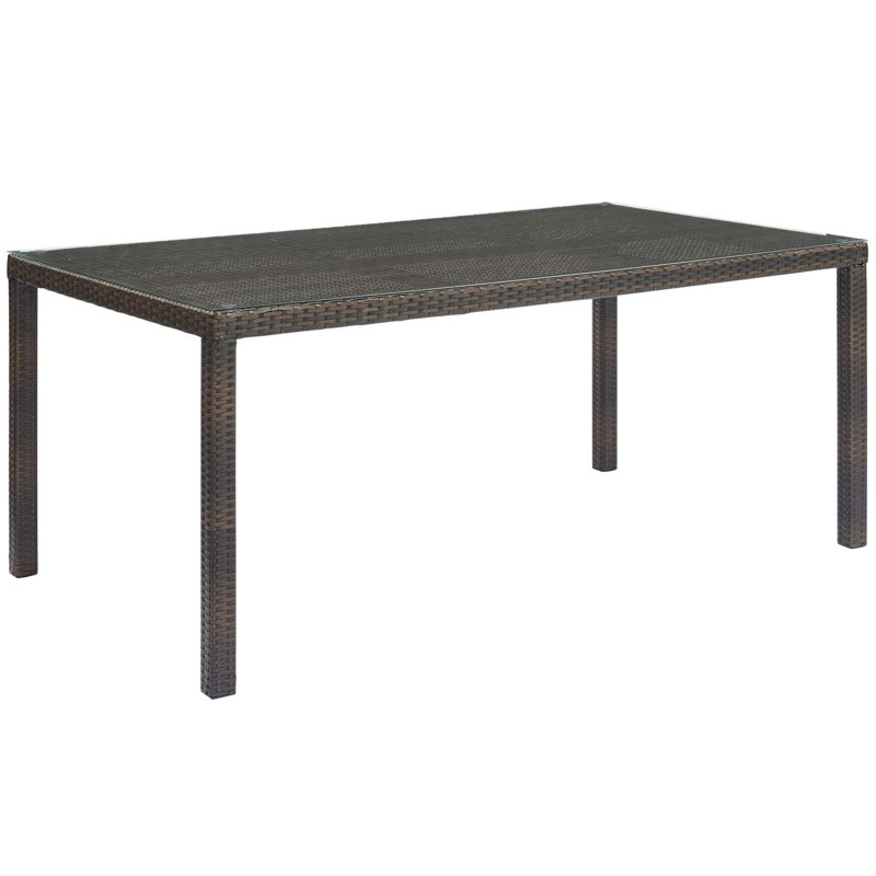 Table de salle à manger d'extérieur Conduit, Brun