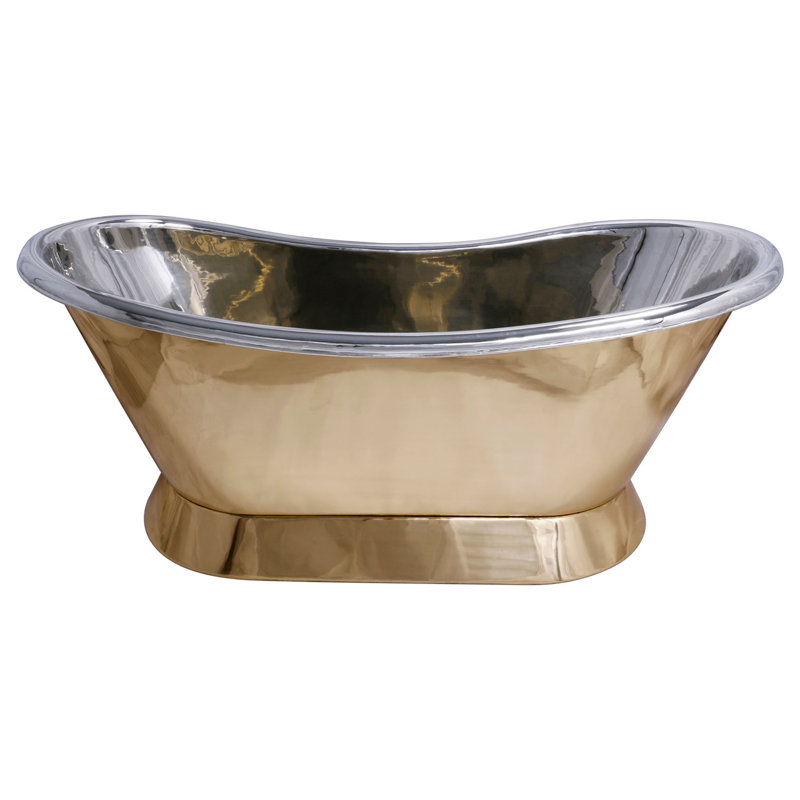 Erskine 1680mm x 167.64mm Freestanding Soaking Solid Surface Bathtub