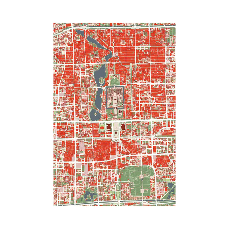 Beijing Classic by Planos Urbanos - Wrapped Canvas Print, 30.48cm H x 20.32cm W x 1.91cm D