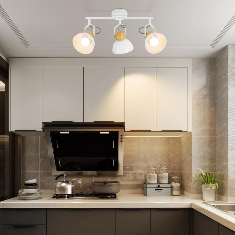 Vintage spotlight ceiling light: retro ceiling spotlights 3 flames E27 kitchen lamp adjustable 350° industrial metal indoor ceiling light for kitchen hallway entrance living room bedroom