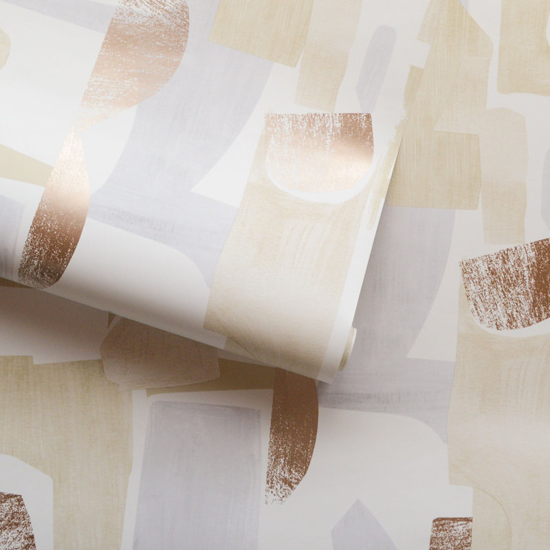 Papier peint adhésif Geo Composition, Beige