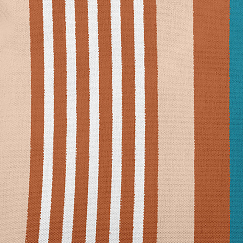 Housse de coussin d'extérieur carré Sail, Sun & Fun, 16 po x 16 po, Sarcelle / orange