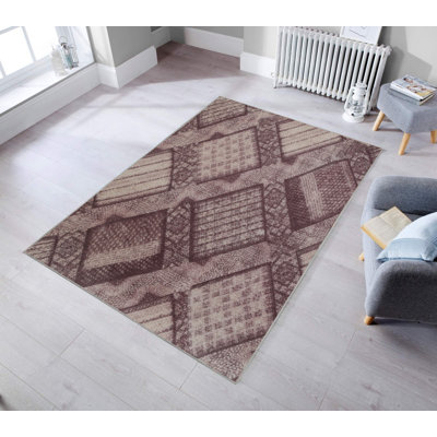 Premium Woven Carpet, 5.2 x 7.5 ft, 100% Polyester, Antibacterial, Non-Slip Underside, 0.3 in Pile Height | Machine Washable, 3D Digital Print | Perfect for Living Room, Bedroom & Office Décor