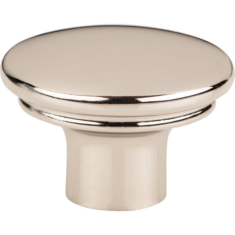Julian 1 3/8" Length Oval Knob, 1 3/8" Length, Polished Nickel