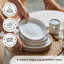 Stoneware Dinnerware Set 16 Piece - Service for 4