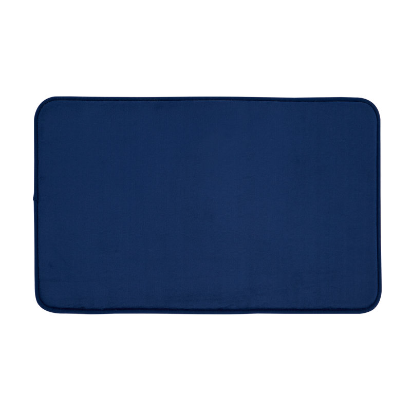 Anti-Bacterial Memory Foam Bath Mat, Navy