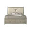 Ensemble de chambre à coucher de style moderne 4 pièces en bois et tête de lit à DEL-363155876