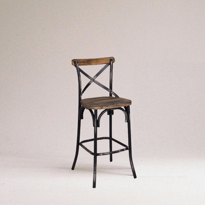 Chaise de bar 1 pièce, Noir antique