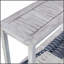 Console en eucalyptus au fini gris argenté élégant, durable et durable pour la décoration moderne