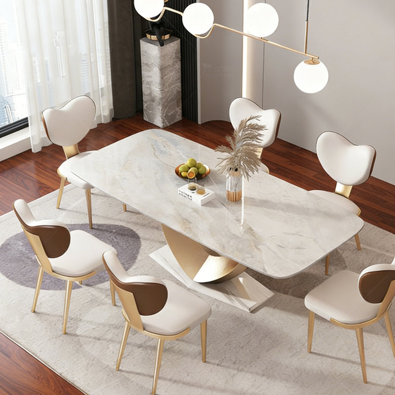 Borgnine, 7 pièces : table, 6 chaises, H 29,53 po x l 70,87 po x P 35,43 po
