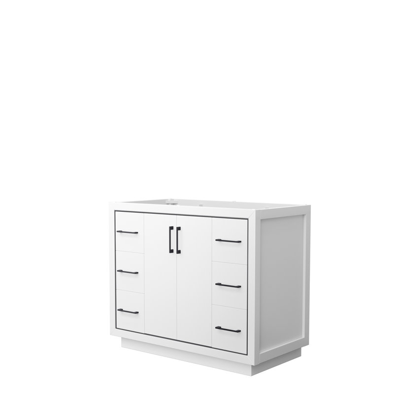 Base de meuble-lavabo simple 59,25 po Icon et miroir seulement, Blanc